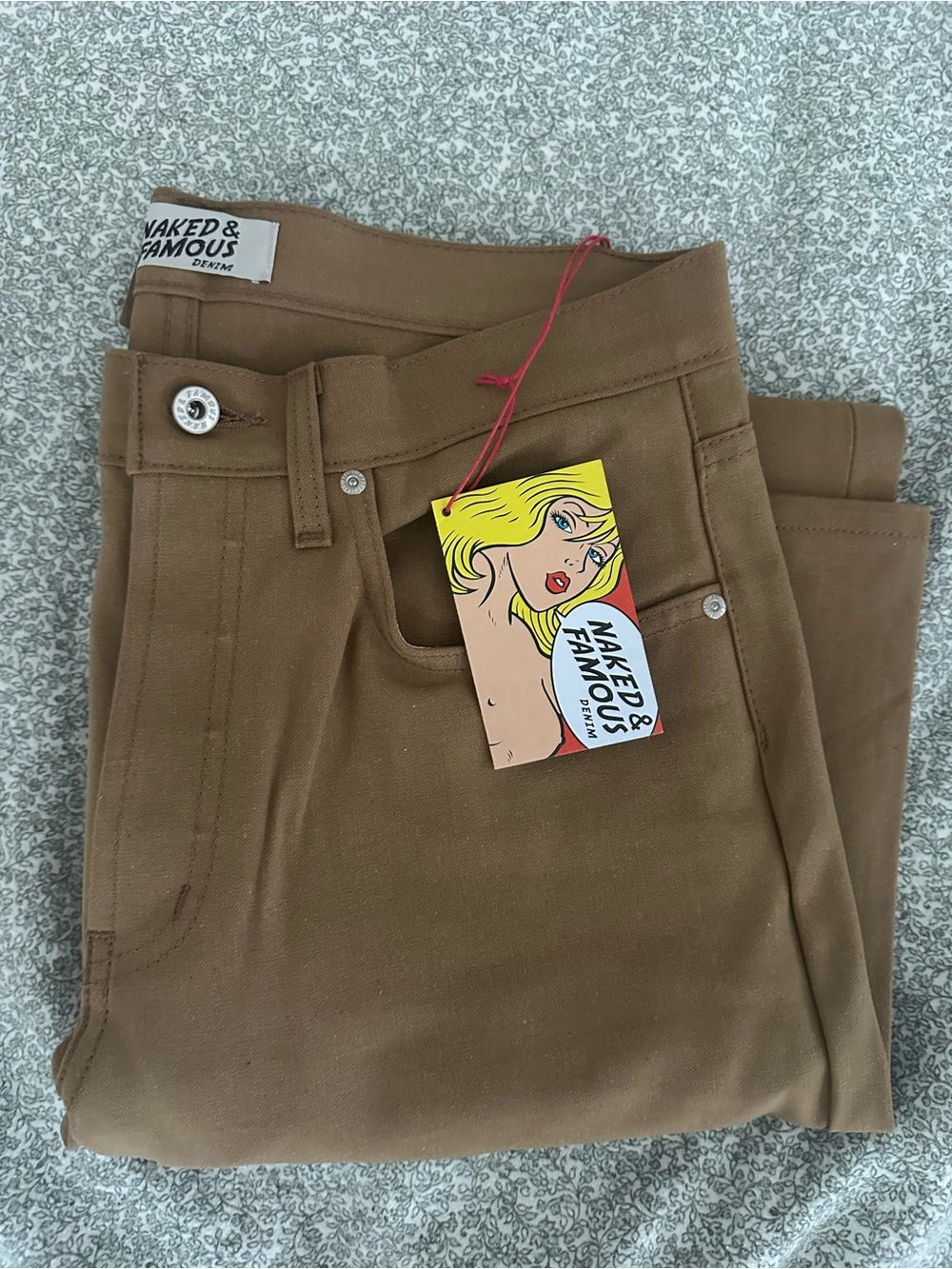 !!BRAND NEW!! Naked and Famous Duck Canvas Khaki Selvedge Pant, size 32 - Picture 5 of 7